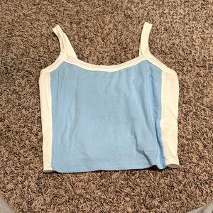 Women's Blue and White Tank Top